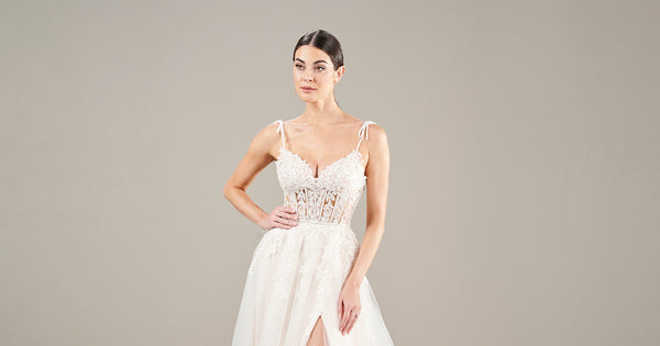 Elegant A Line Gown In Ivory Almond Adrianna Papell