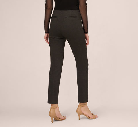 Ponte Pull On Pant In Heather Charcoal