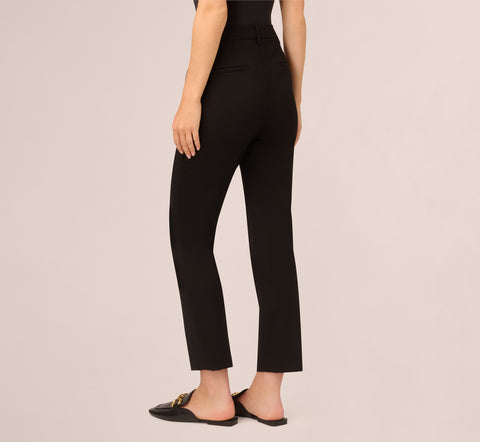 4 Way Stretch Skinny Straight Pant In Black