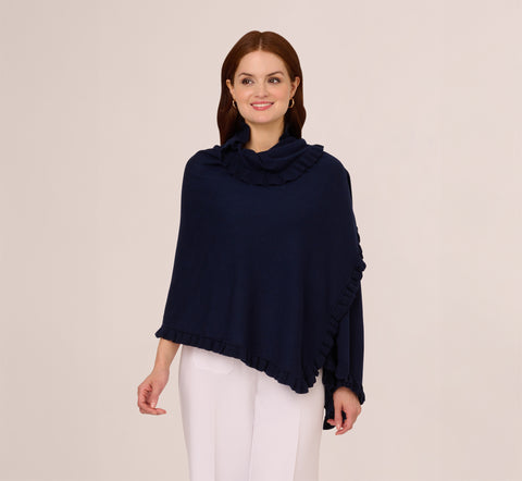 Ruffled S'Hug® With Hidden Tunnel Sleeves In Navy