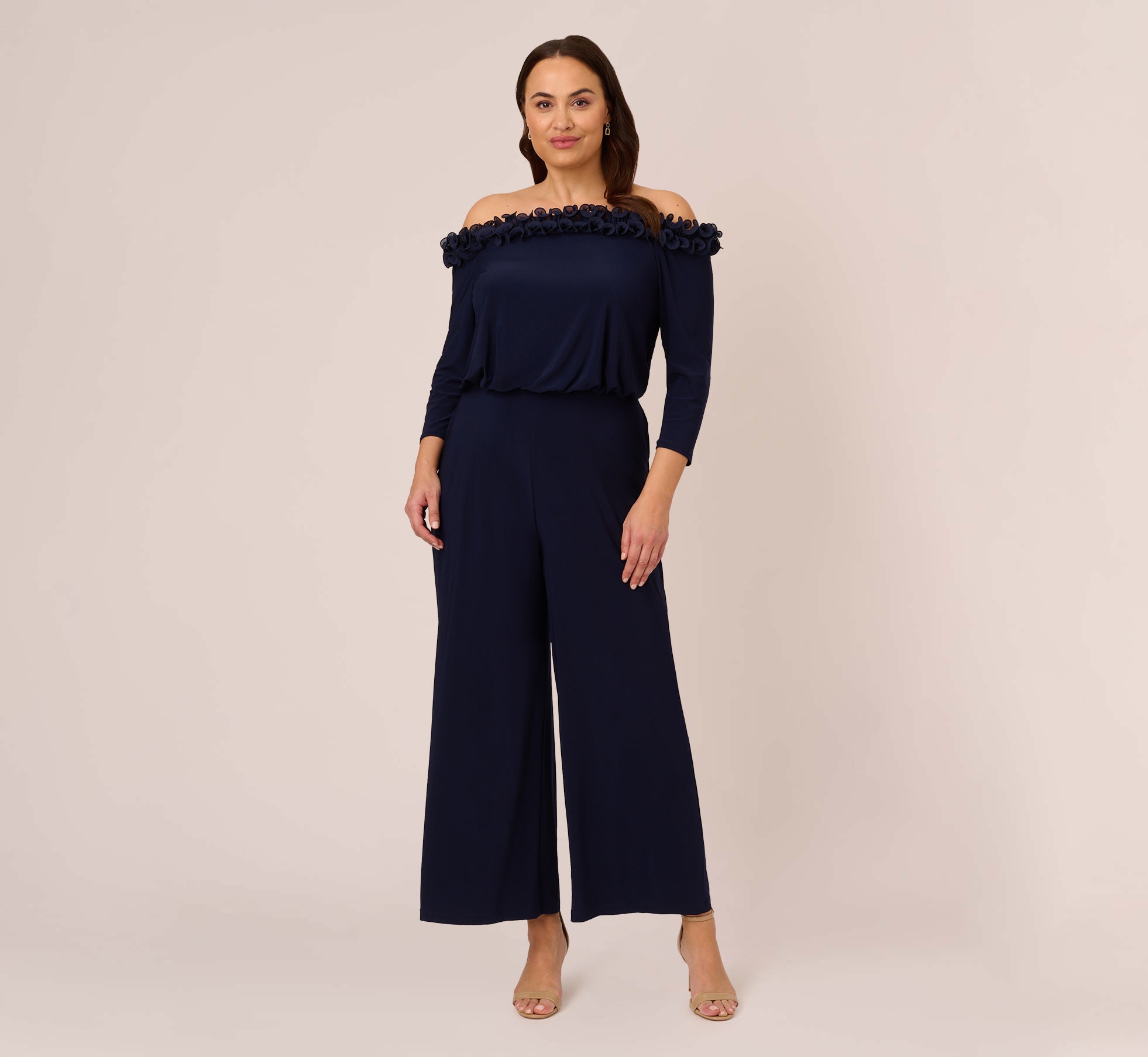 Plus Size Signature Blouson Jumpsuit In Navy 1