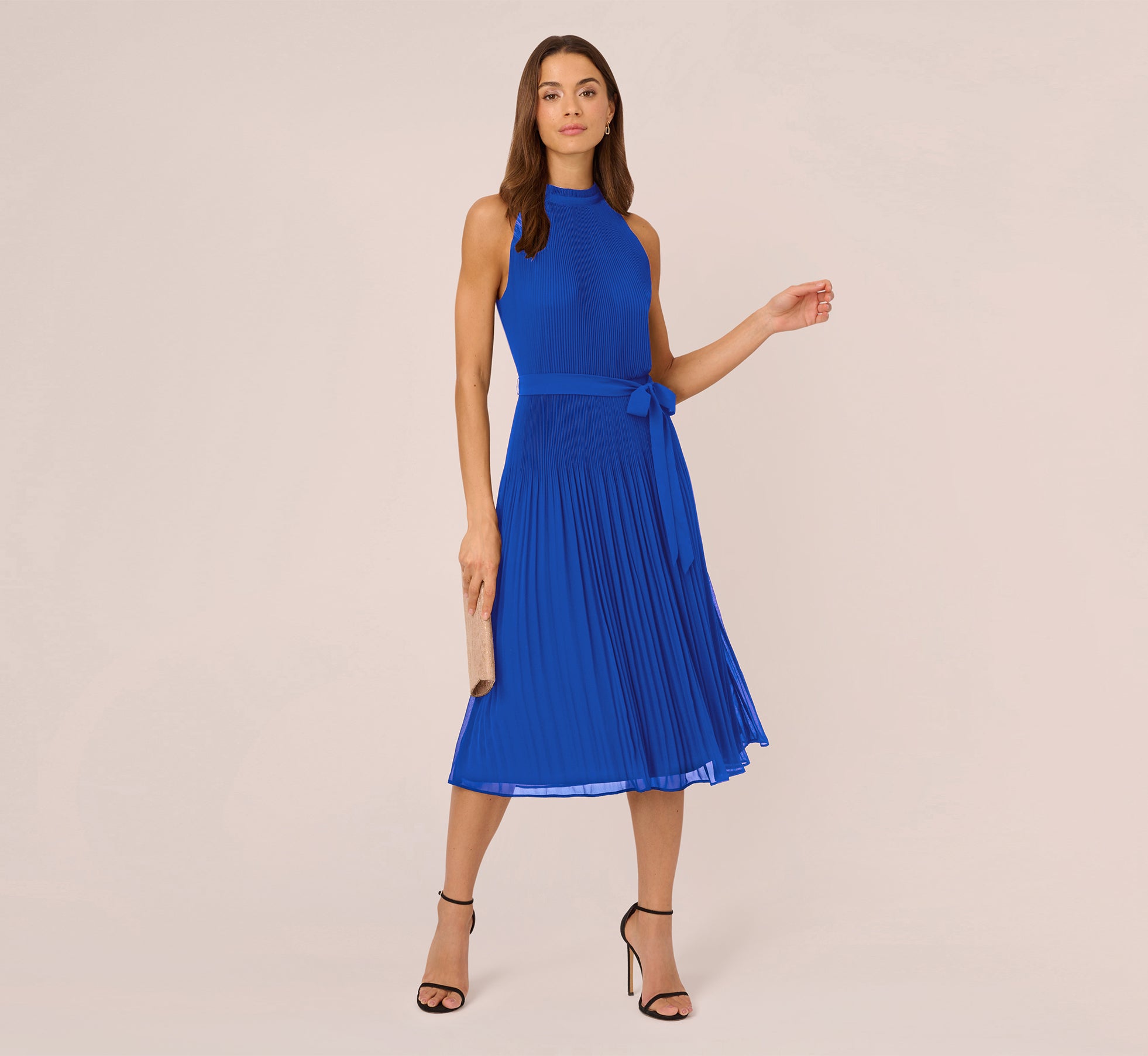 Cobalt Blue Chiffon Dress