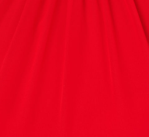 Chiffon Cape Sheath Dress With Ruffle Details In Red Crush