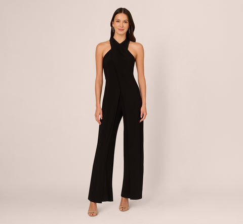 Adrianna papell beaded halter jumpsuit online