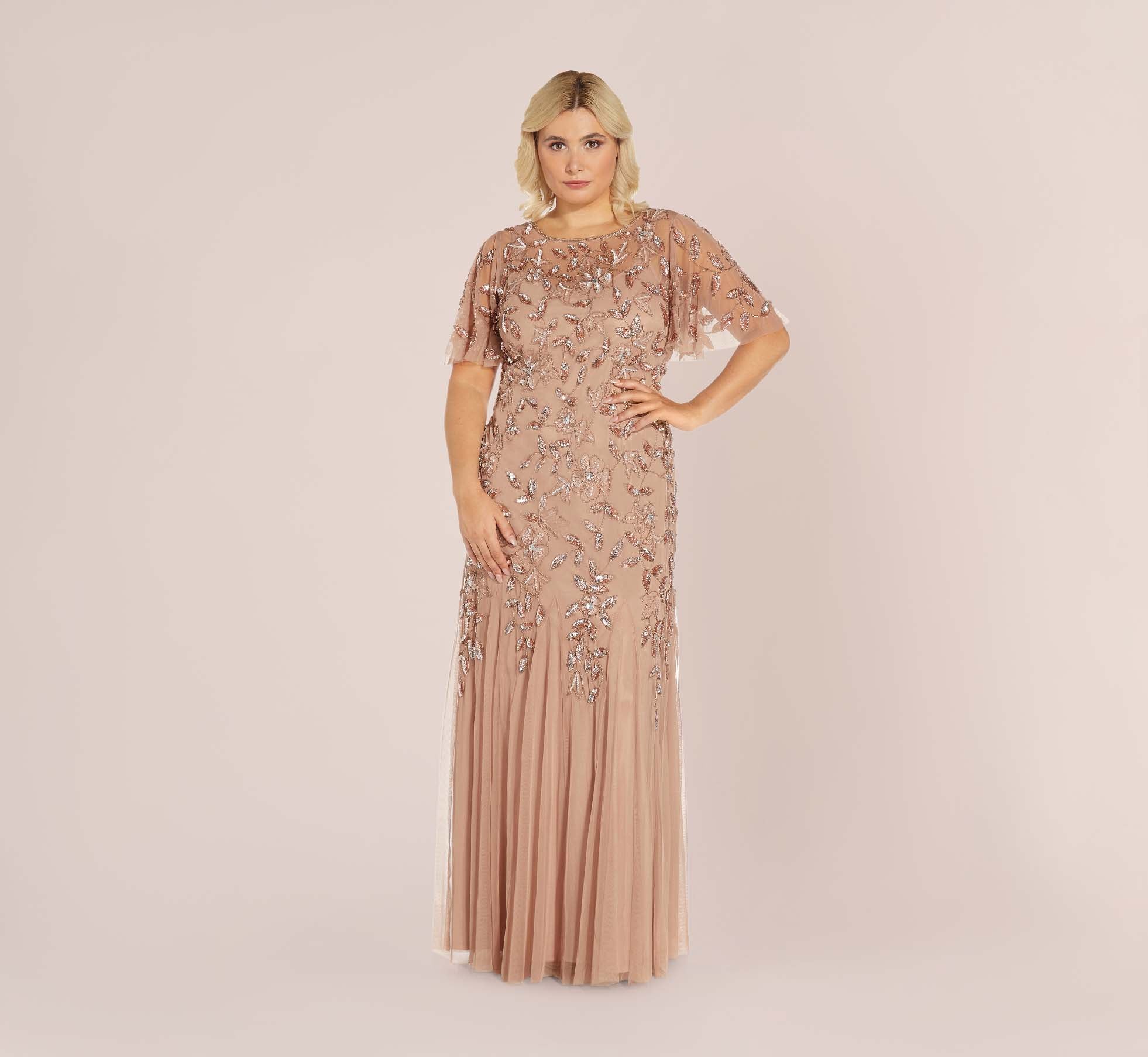 Adrianna Papell, Color: Rose Gold, Size: 12