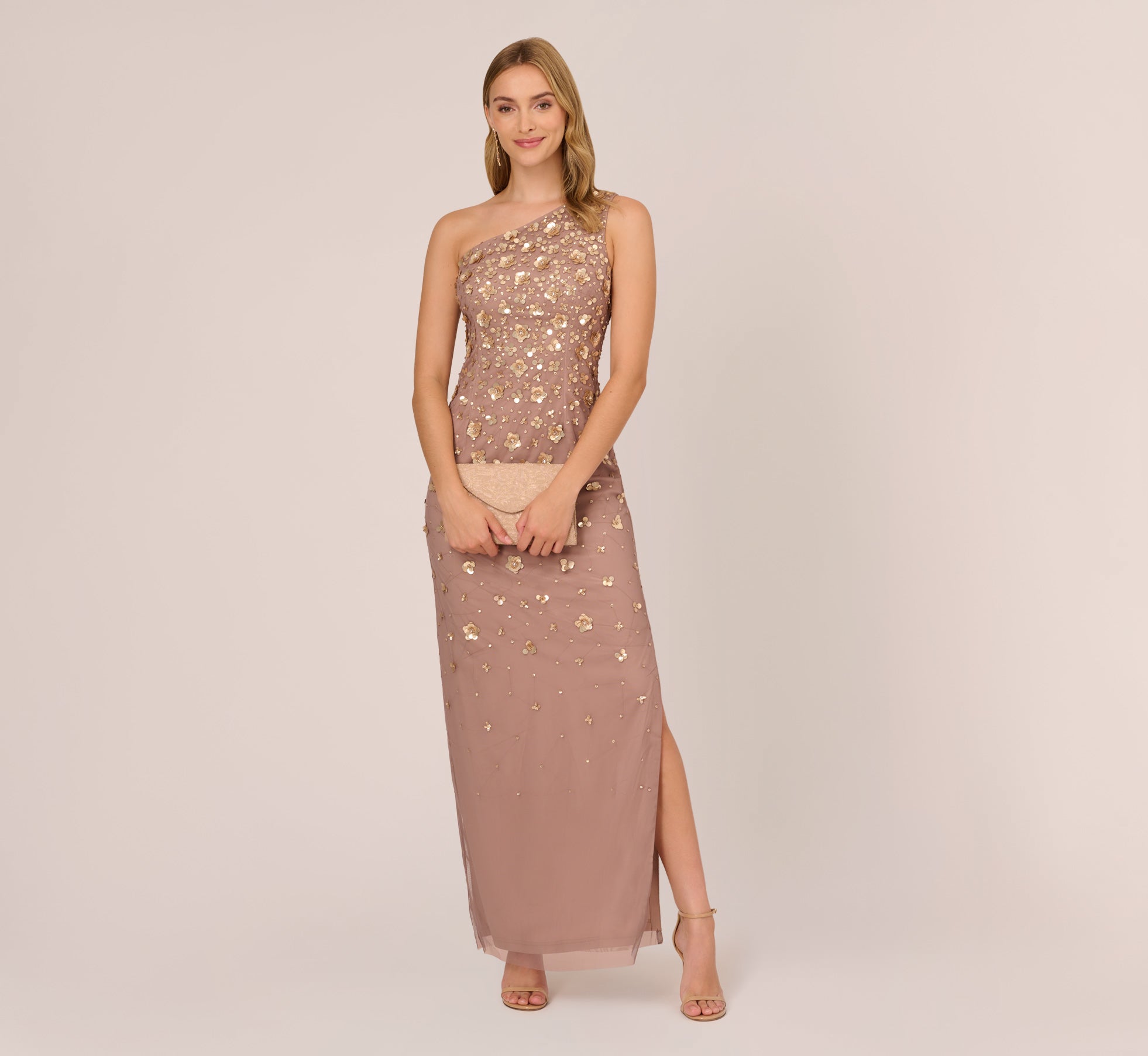 Adrianna papell hand beaded sheath clearance dress