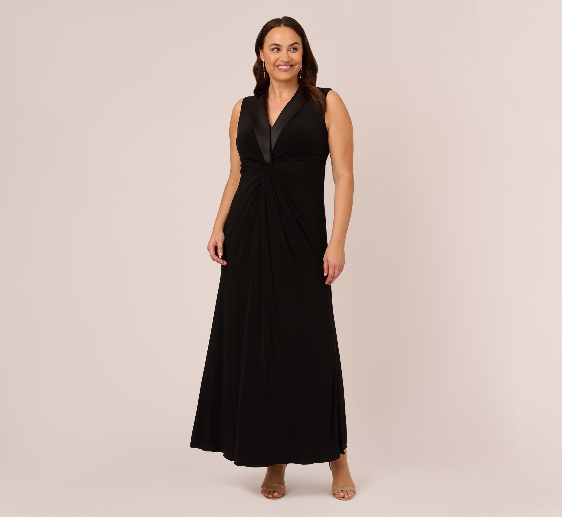 Plus size tuxedo dress 2024 black