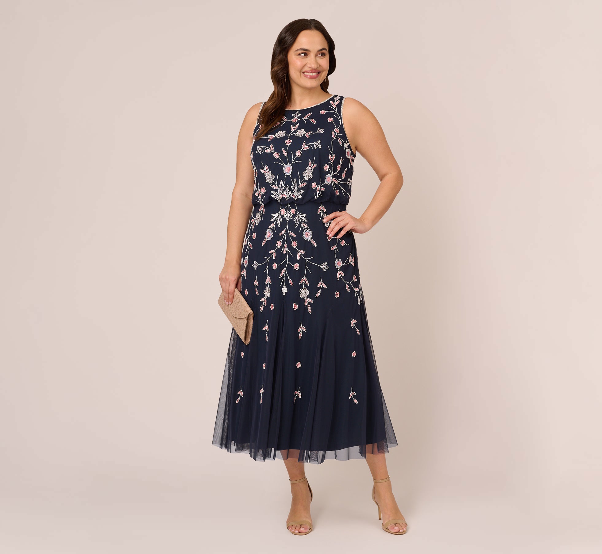 Navy plus size cocktail dress hotsell