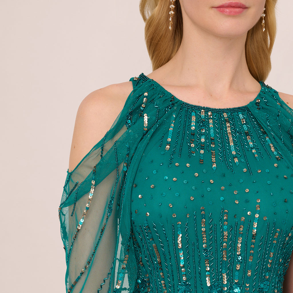 A Glittering Emerald Occasion Gown from Adrianna Papell: a review