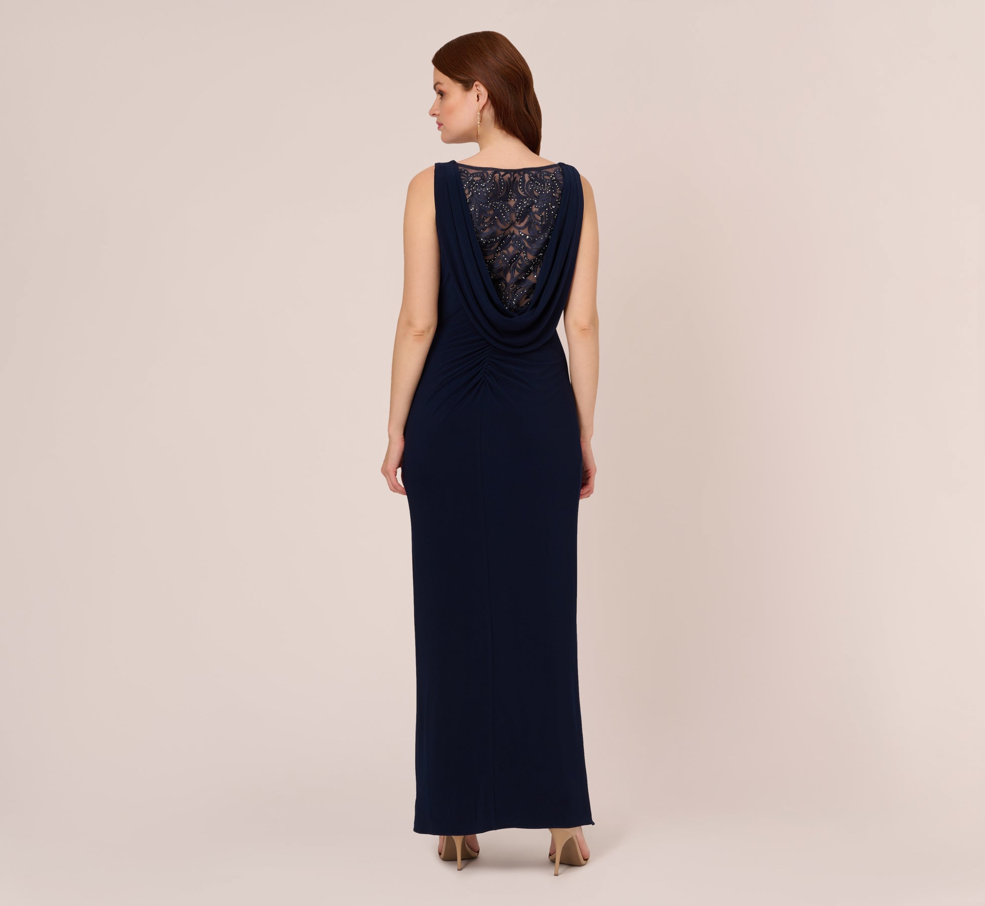 Cowl back prom outlet dress