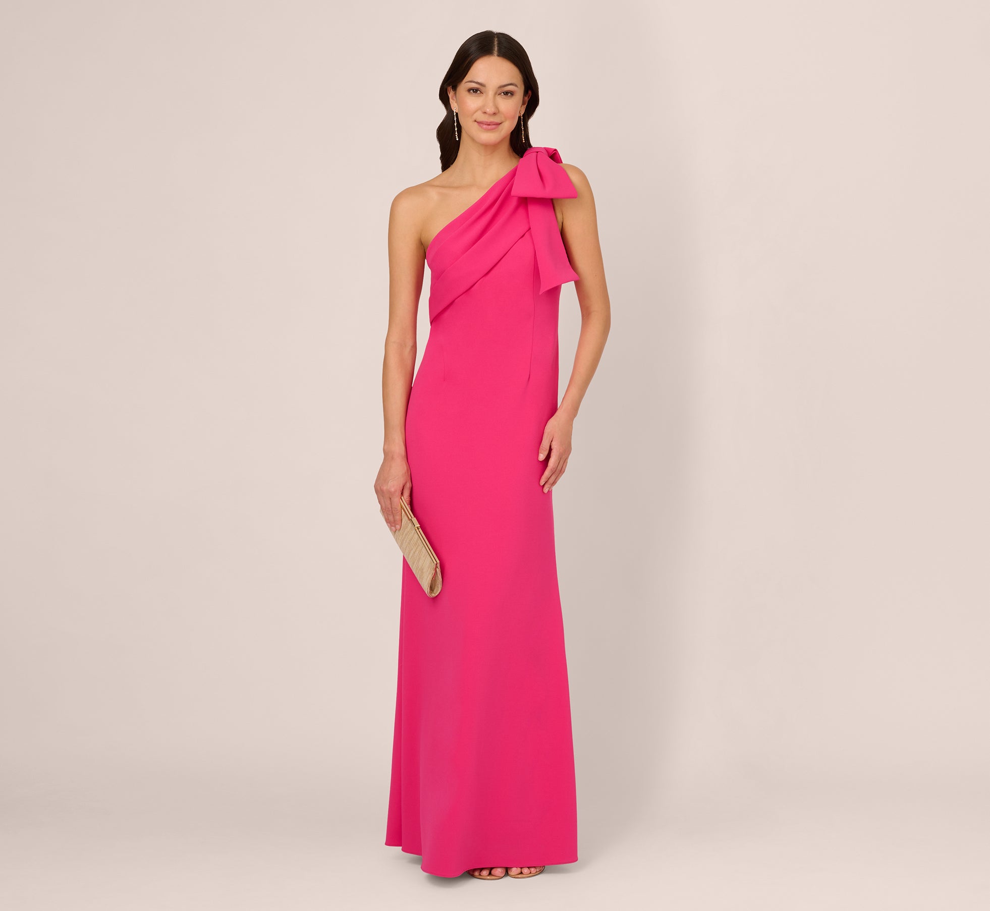 After six sleeveless stretch crepe outlet gown