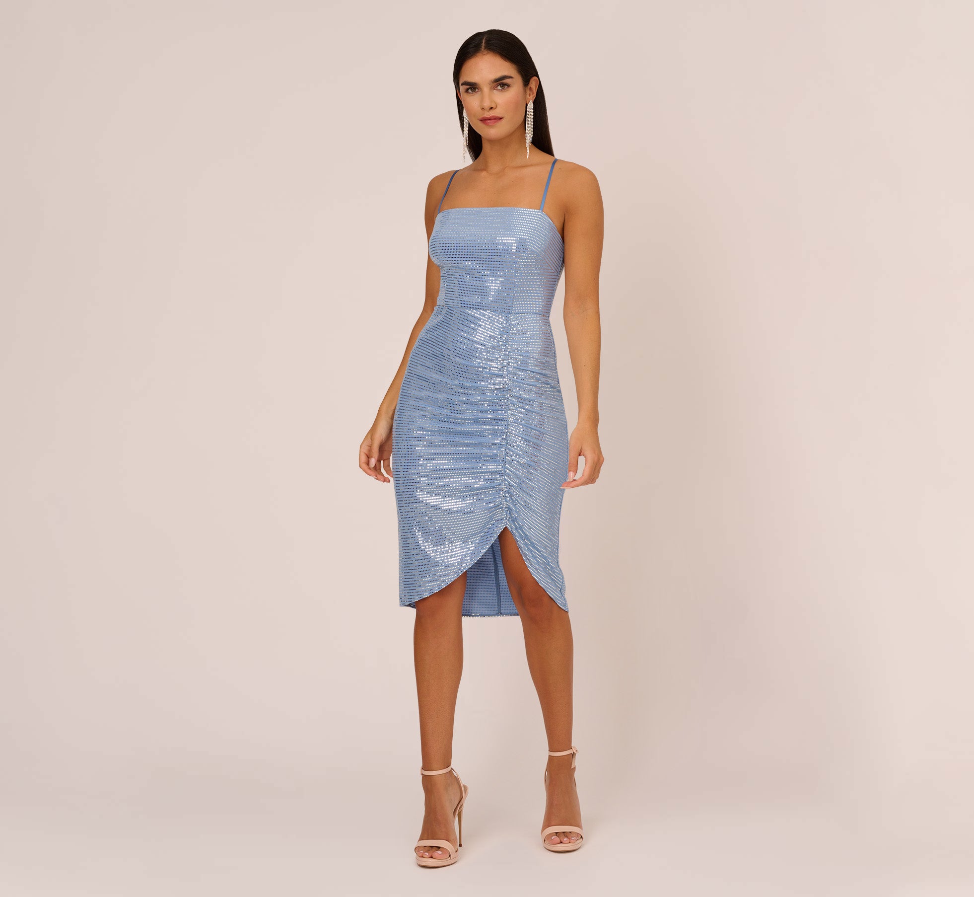 Adrianna papell light hot sale blue sequin dress