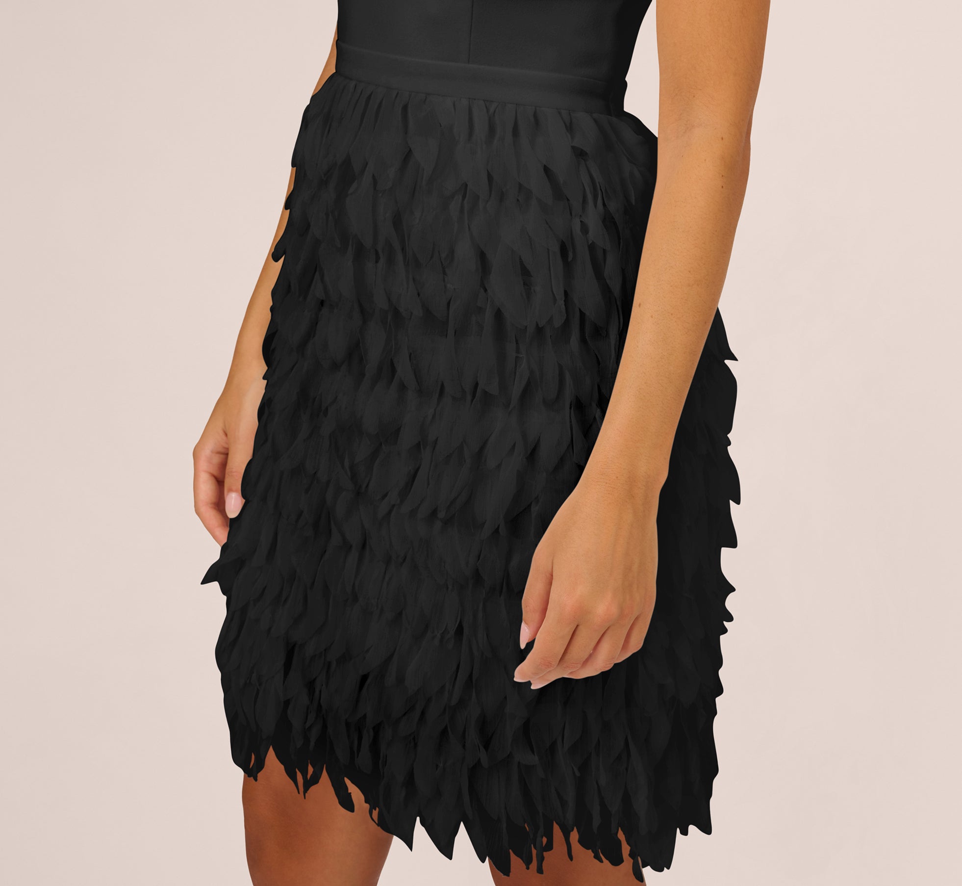 Cocktail dresses clearance with feather skirt