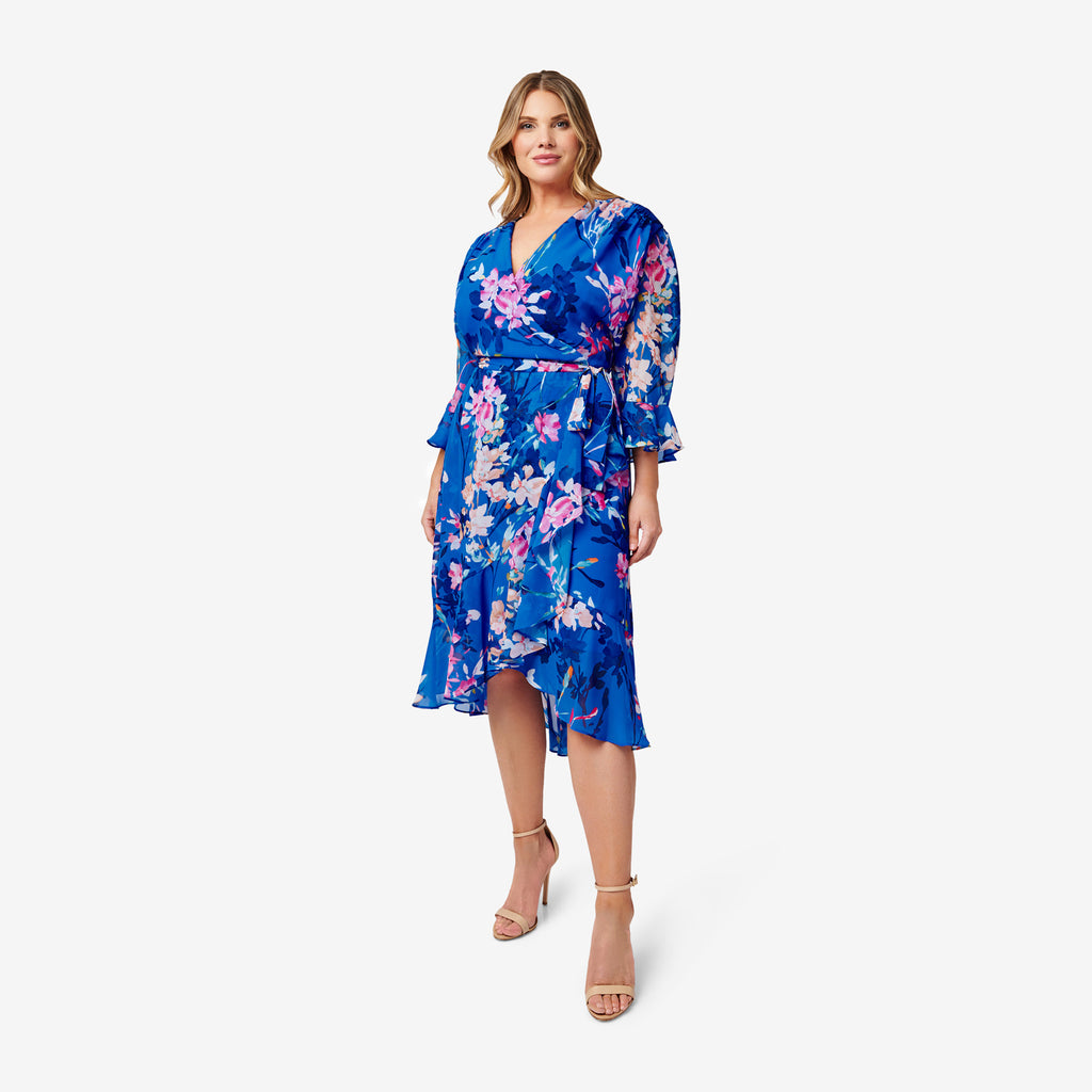 30 CP-B {All Dolled Up} Blue Ditsy Floral Chiffon Tunic PLUS SIZE 1X 2 –  Curvy Boutique Plus Size Clothing