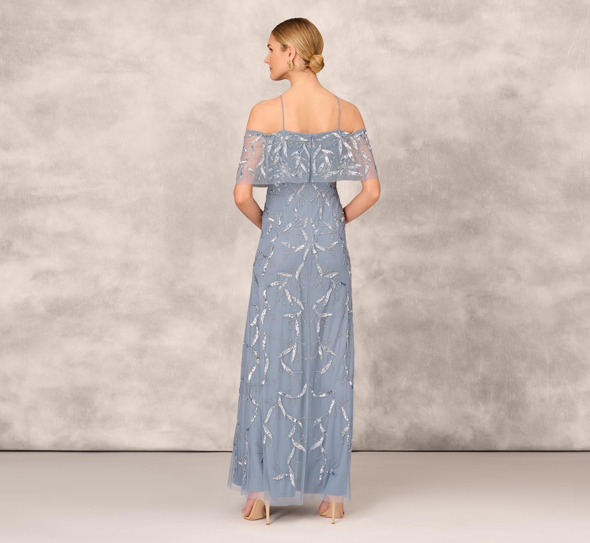 Adrianna papell cold shoulder gown sale