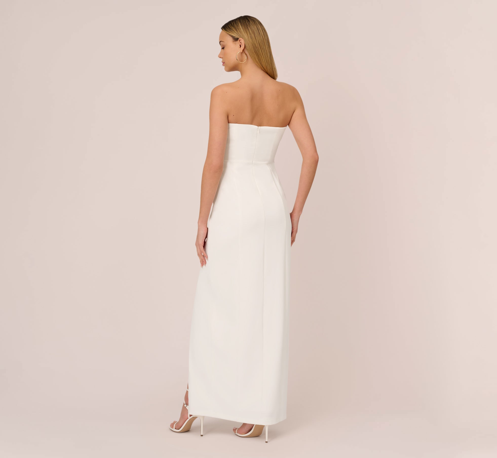 Strapless Column Gown In Ivory Adrianna Papell