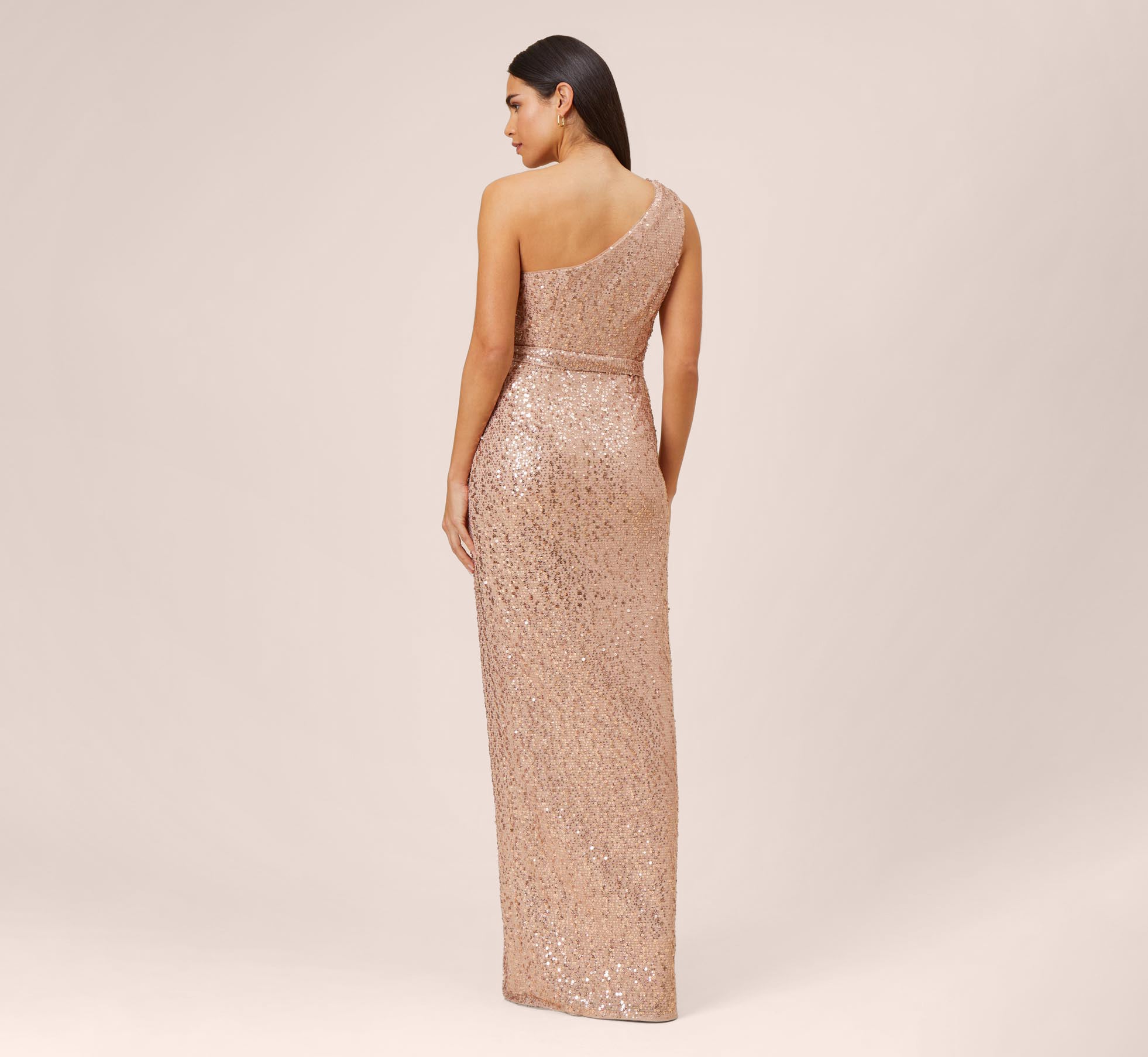 Adrianna papell one shoulder sequin sale dress